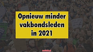 Opnieuw minder vakbondsleden in 2021