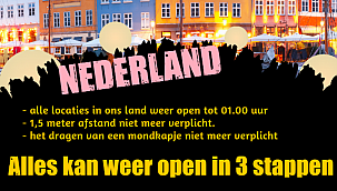 Alles kan weer open in 3 stappen