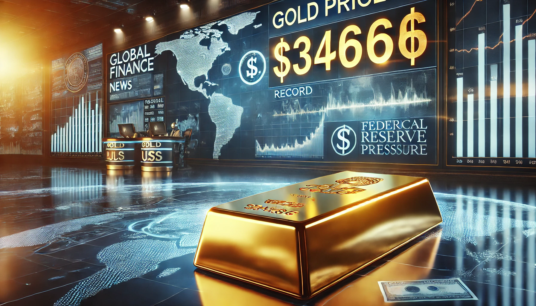 Goudprijs bereikt recordhoogte te midden van dalende dollar en politieke spanningen​